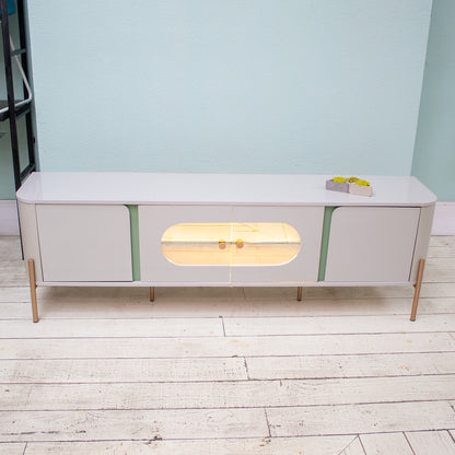 Rack Tv 75" Hoga Juquehy Blanco Invierno Pistacho