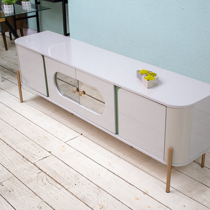 Rack Tv 75" Hoga Juquehy Blanco Invierno Pistacho
