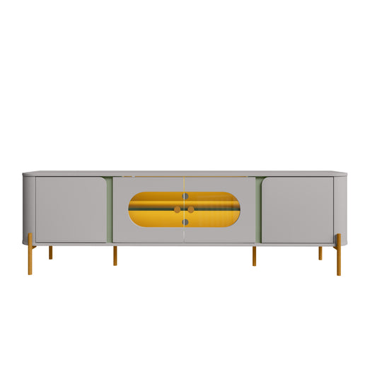 Rack Tv 75" Hoga Juquehy Gris Claro Pistacho