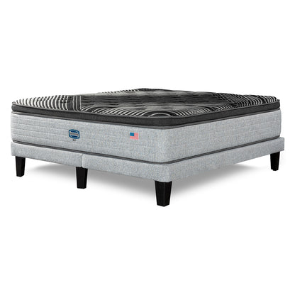 Cama Europea Simmons Sky King  B/D Plata