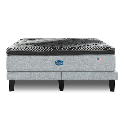 Cama Europea Simmons Sky King  B/D Plata