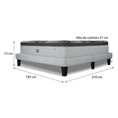 Cama Lownest Simmons Sky King B/D Plata