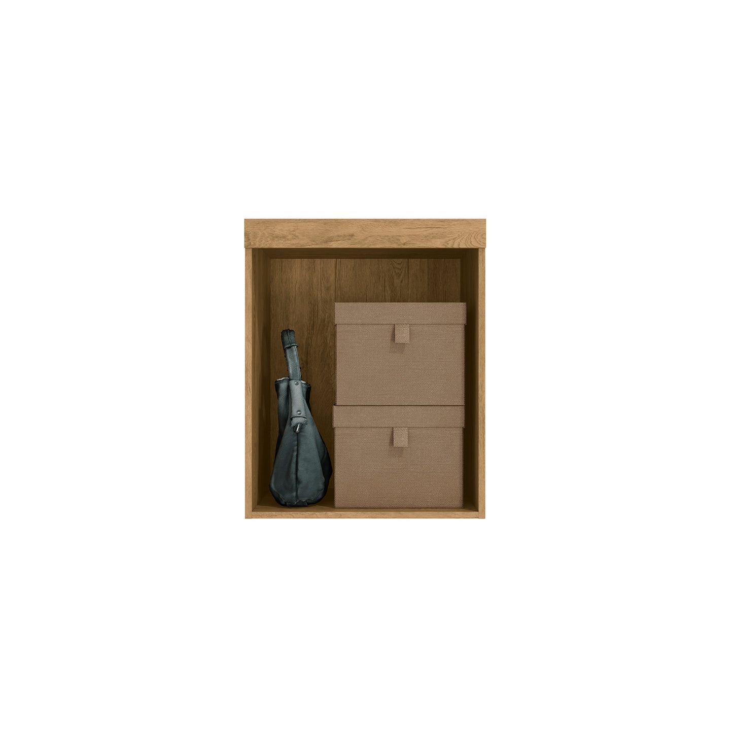 Mueble Aéreo con Puerta Prisma Castaño