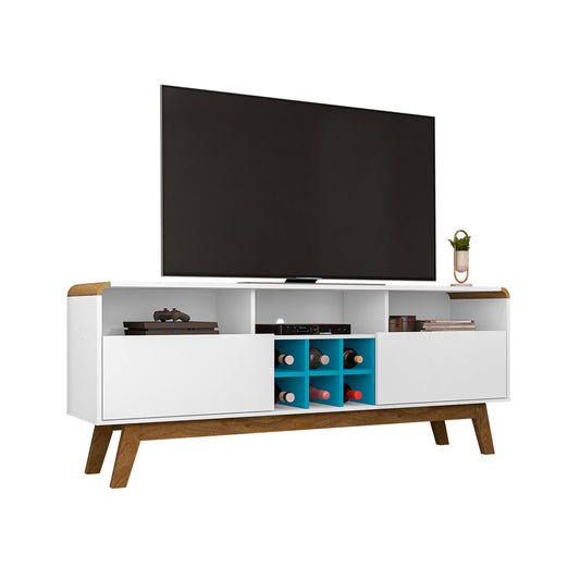 Rack Tv 65" Larimar Blanco Azul