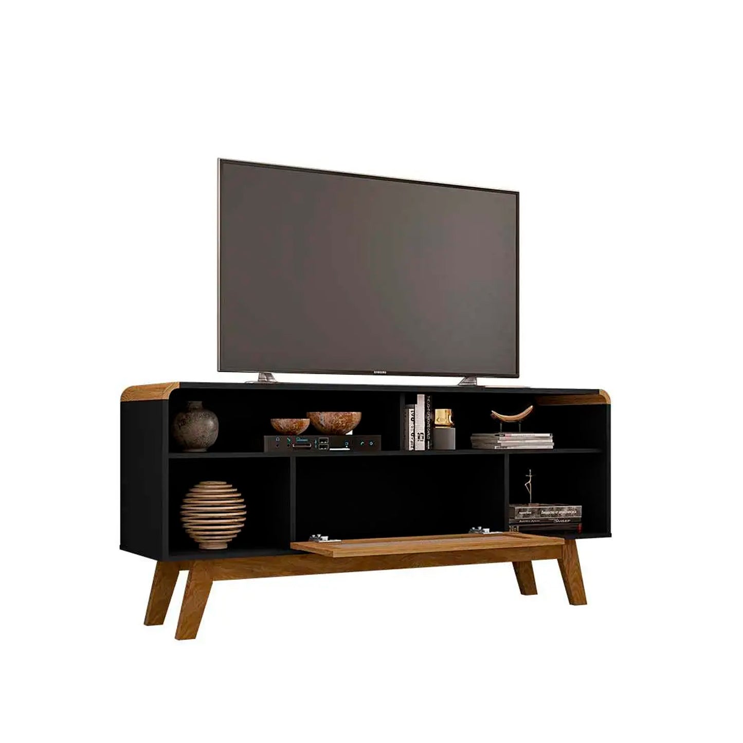 Rack Tv 55" Lazuli Negro Rattan