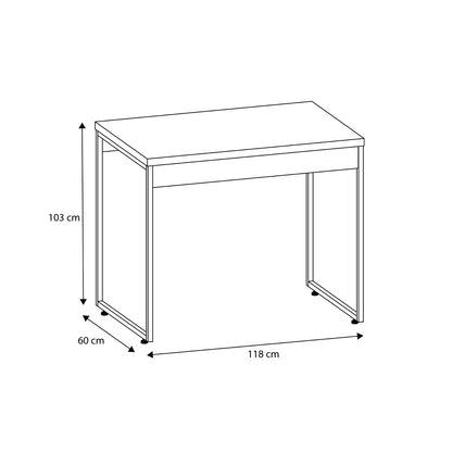 Mesa de Comedor de Diario Alta Cairo Castaño Metal