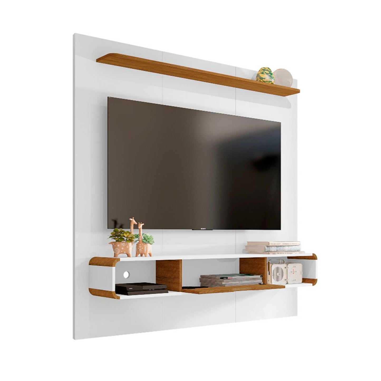 Panel Rack Tv 65" Lisboa Blanco Canela