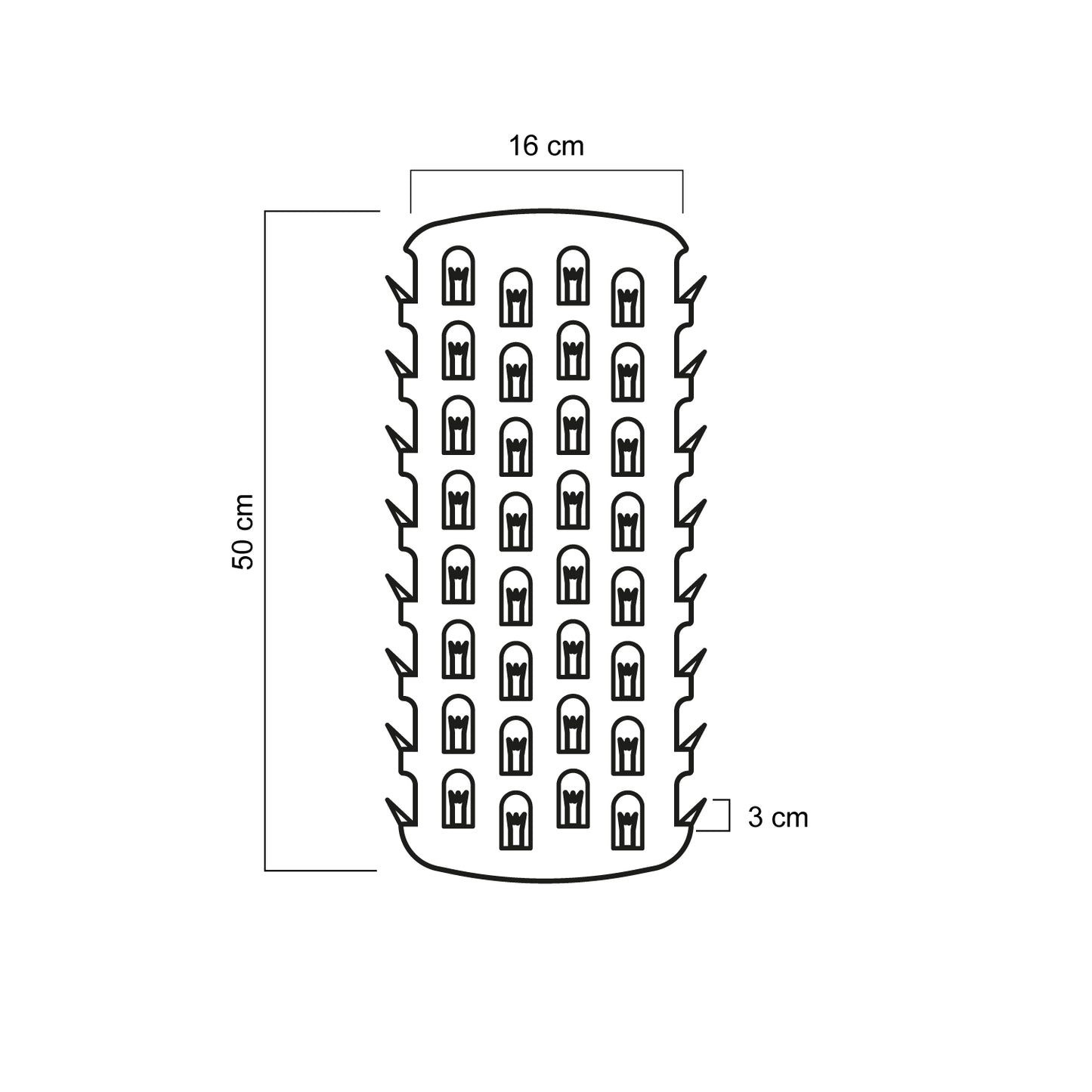 Puntas Dientes Tiburón Coraza Anti Escalada Tuberías 160mm