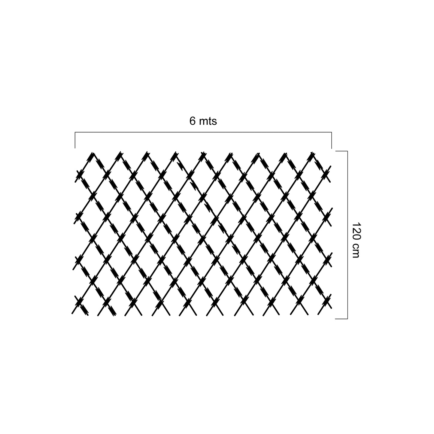 Rollo Malla Alcatraz 120 Cm x 6 Mts