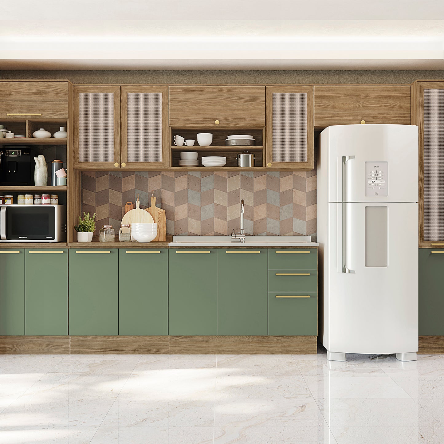 Mueble de Cocina Aéreo 80x34 con Puerta Botanic Nogal