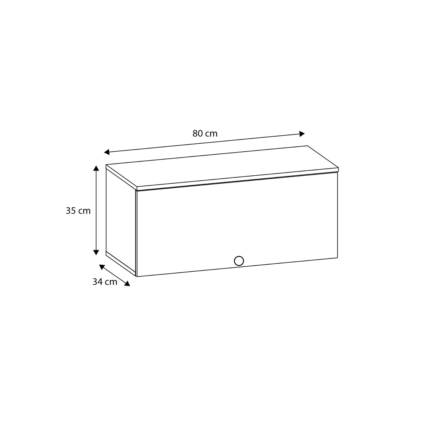 Mueble de Cocina Aéreo 80x34 con Puerta Botanic Nogal