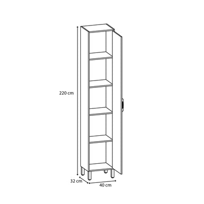 Mueble de Cocina con Puerta y 4 Repisas Geometric Blanco