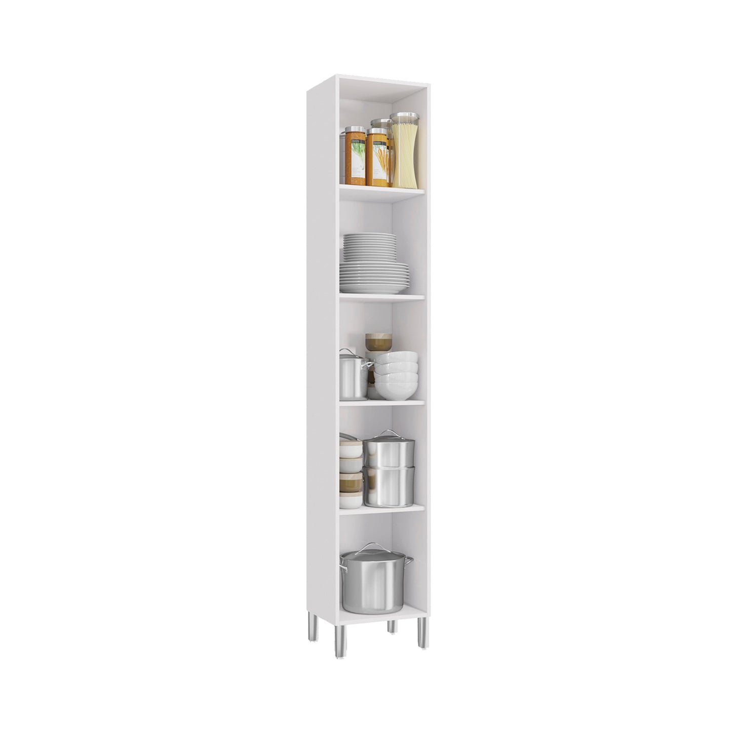 Mueble de Cocina con Puerta y 4 Repisas Geometric Blanco