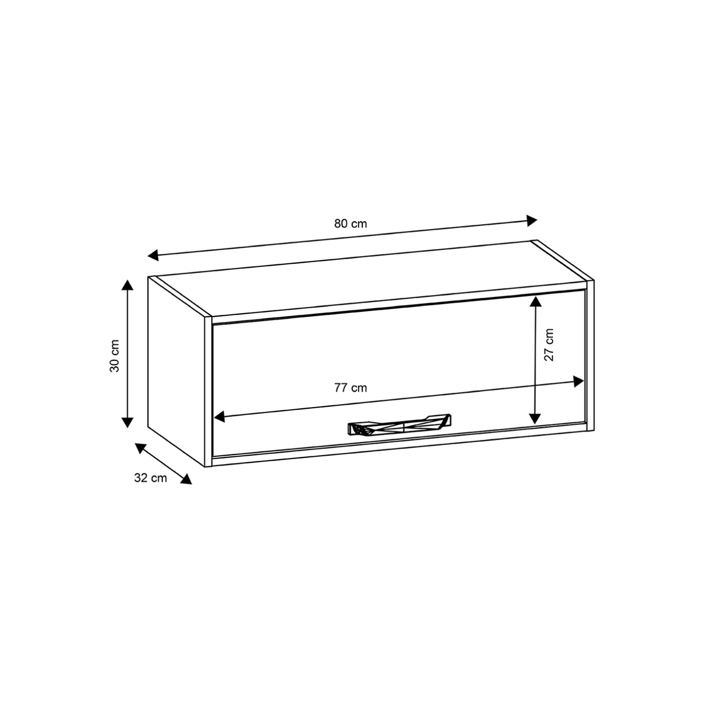 Mueble de Cocina Aéreo con Puerta Geometric Blanco