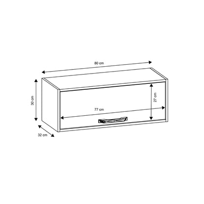 Mueble de Cocina Aéreo con Puerta Geometric Blanco