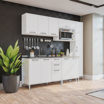 Mueble de Cocina para Microondas Geometric Blanco