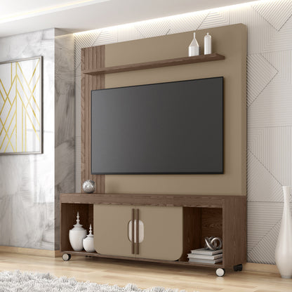 Centro de Entretenimiento Rack Tv 65" Hoga Maragogi Roble Fendi