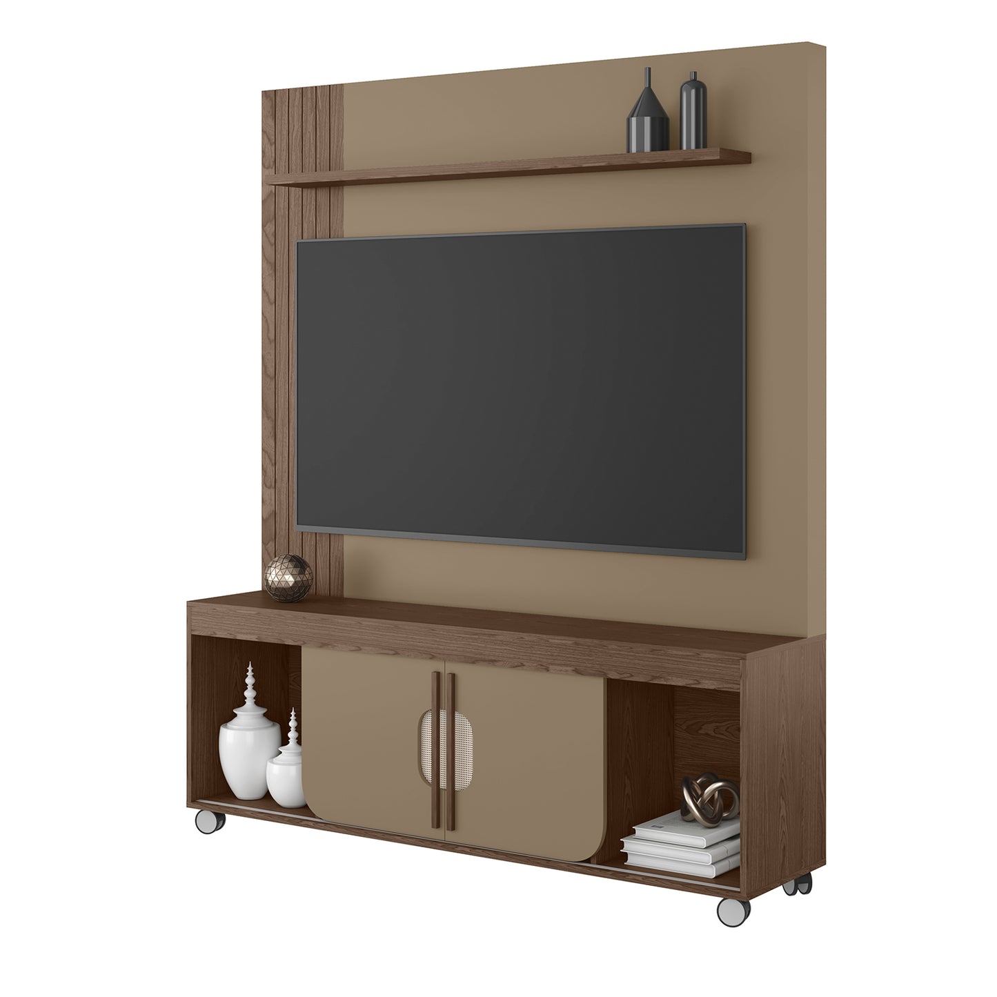 Centro de Entretenimiento Rack Tv 65" Hoga Maragogi Roble Fendi