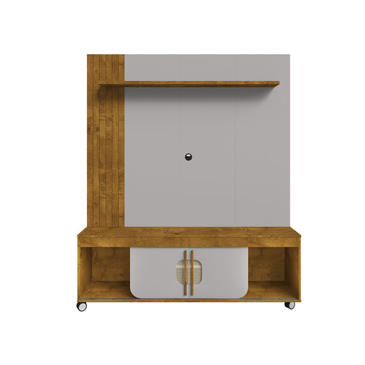 Centro de Entretenimiento Rack Tv 65" Maragogi Natural Gris Claro
