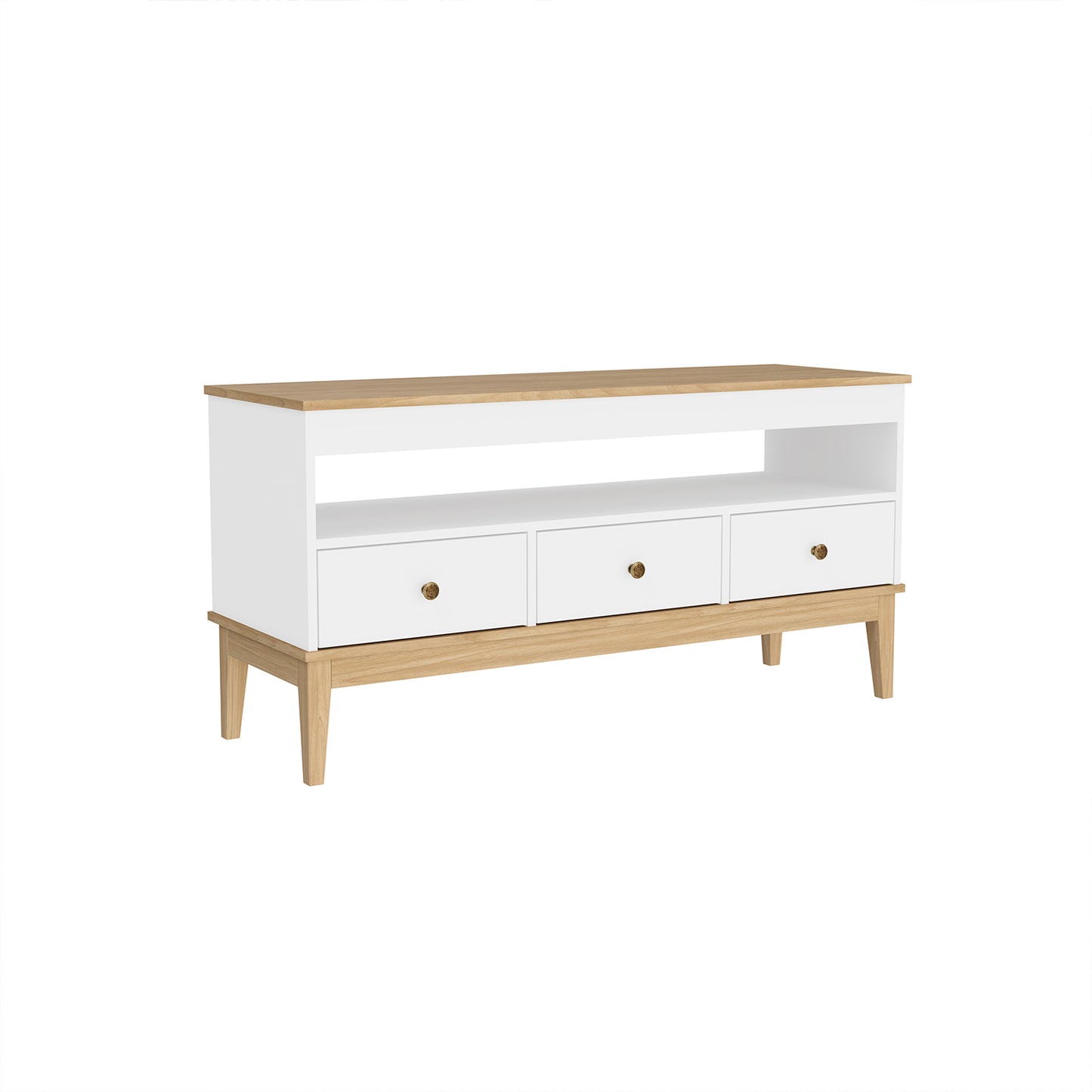 Rack Tv 50" Colonial Miel Blanco