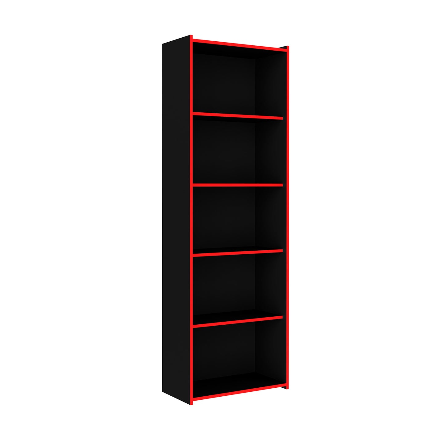 Estante Gamer 5 nichos Hoga Negro Rojo