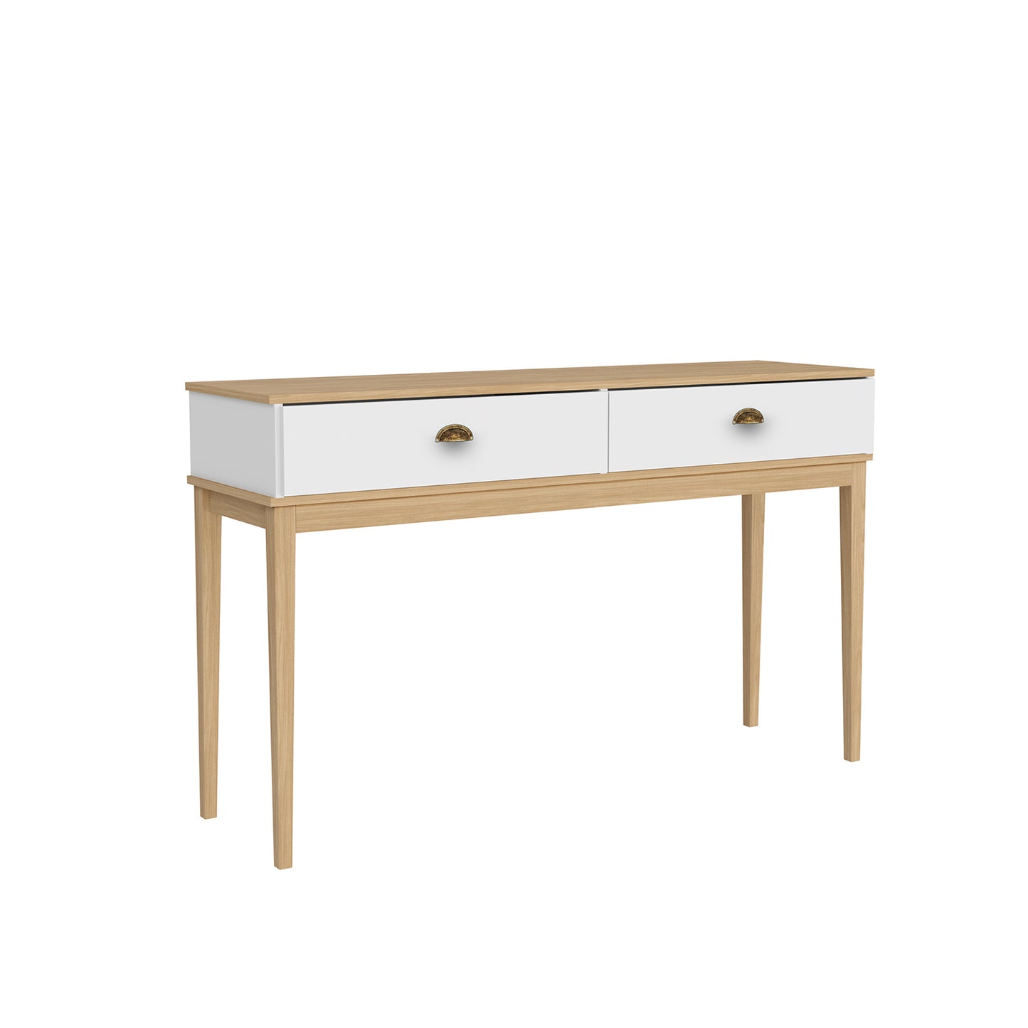 Aparador Arrimo 2 Cajones Colonial Miel Blanco