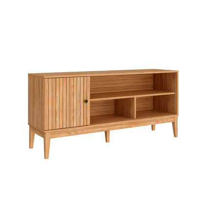 Rack Tv 55" 1 puerta Hoga Miel Ripado