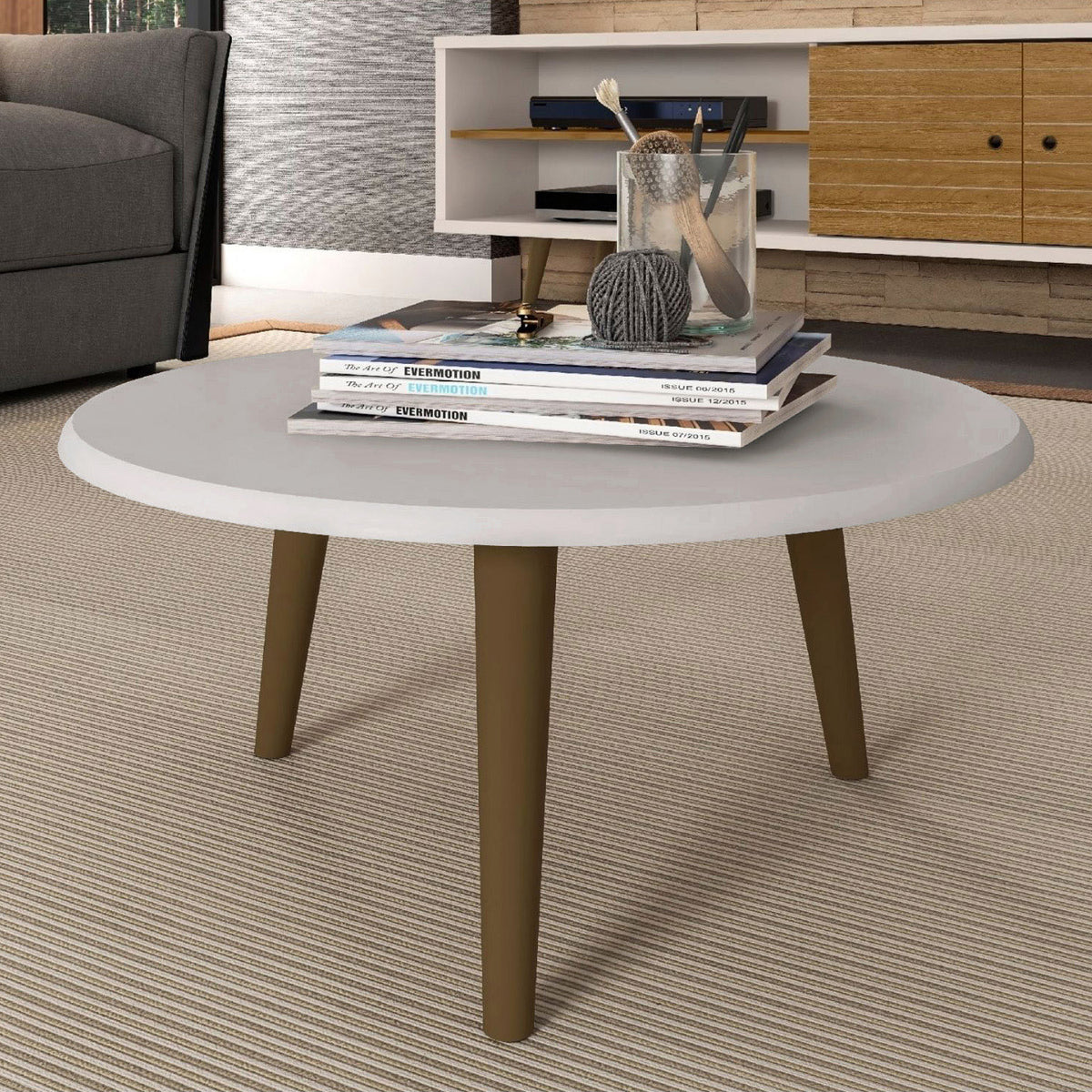 Mesa de Centro Brilha Gris Claro