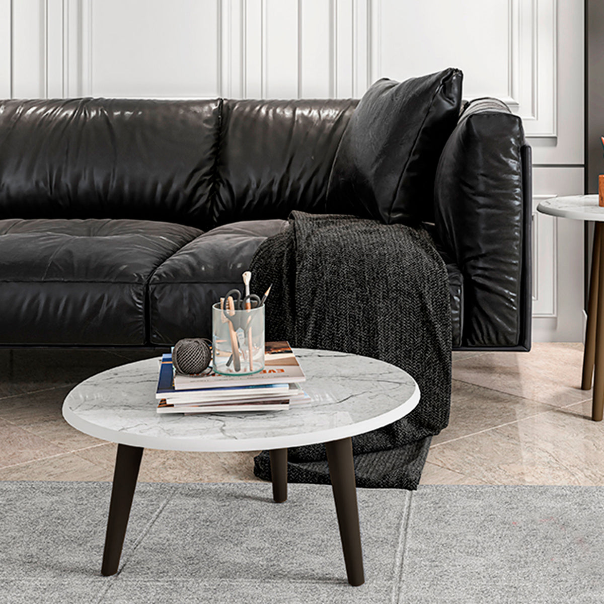 Mesa de Centro Brilha Blanco Marmol