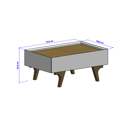 Mesa de Centro Sena Blanco Invierno