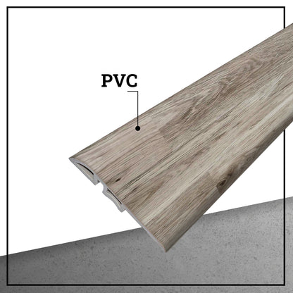 Cubrejunta Reductor Pvc Hoga 2Mt x 45mm Rústico Haya