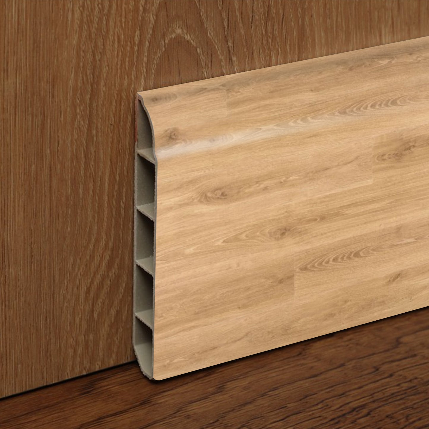 Guardapolvo Pvc Hoga 2Mt x 80mm Roble Suave