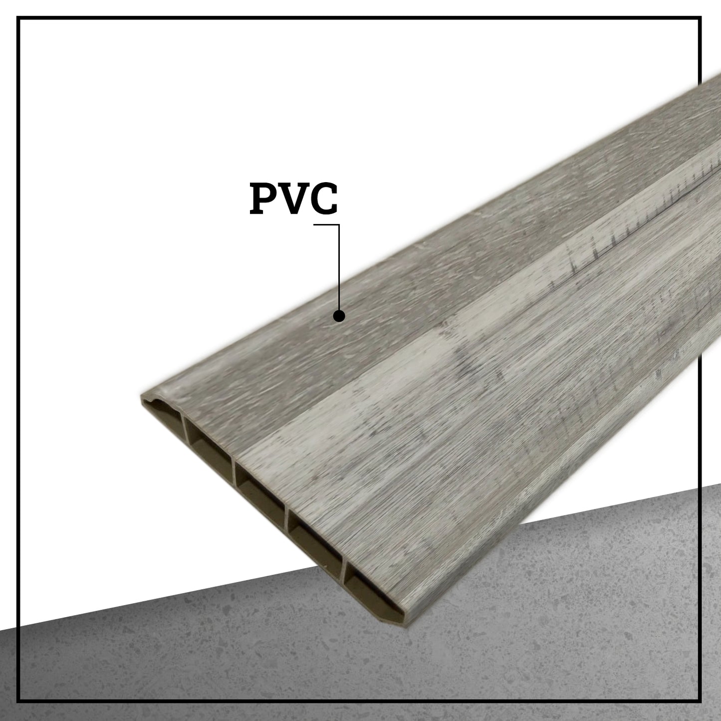 Guardapolvo Pvc Hoga 2Mt x 80mm Gris Absoluto