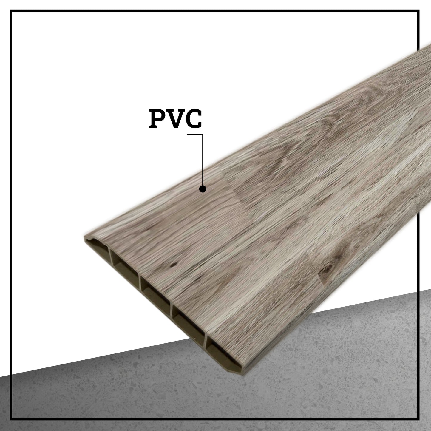 Guardapolvo Pvc Hoga 2Mt x 80mm Rústico Haya
