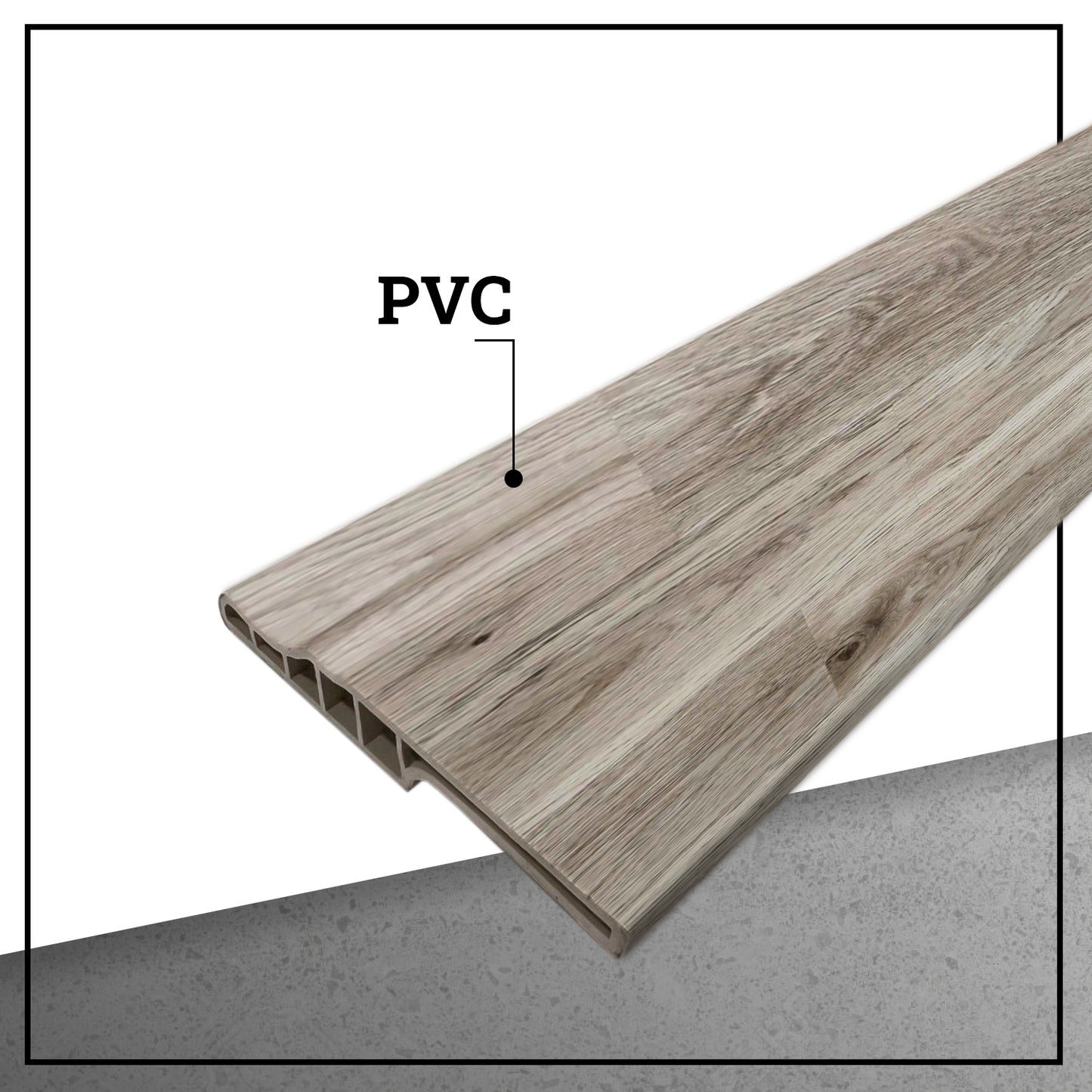 Guardapolvo Pvc Hoga 2Mt x 90mm Rústico Haya