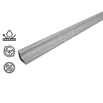 Pack 5 Unidades Cuarto Rodón Concavo 2mt Gris Acero