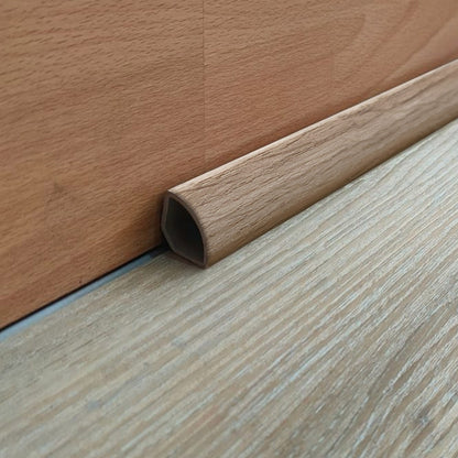 Pack 5 Unidades Cuarto Rodón PVC 2mt x 19mm Roble Suave