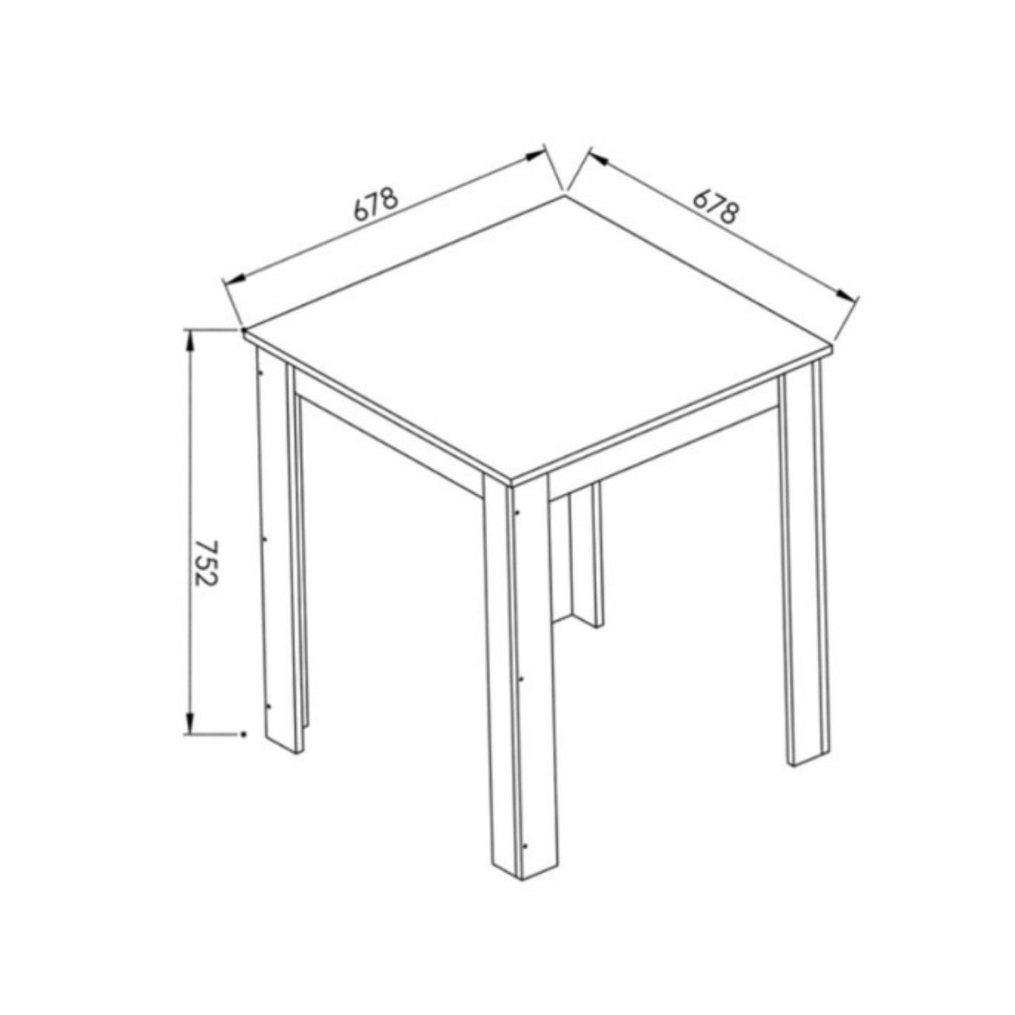 Mesa de Comedor 68X68 Florence Blanco