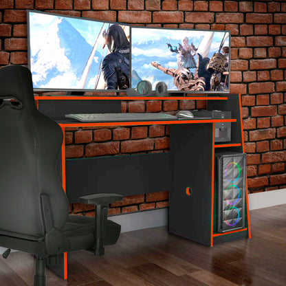 Escritorio Gamer Kratos Negro Rojo