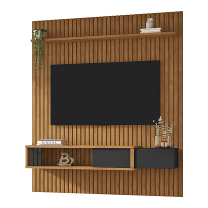 Panel Rack Tv 75" Nassau Natural Negro