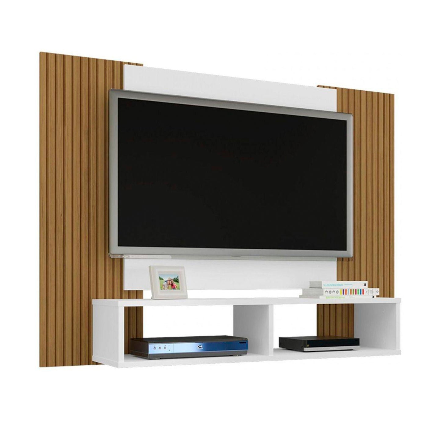 Panel Rack Tv 47" Navi Blanco Ripado