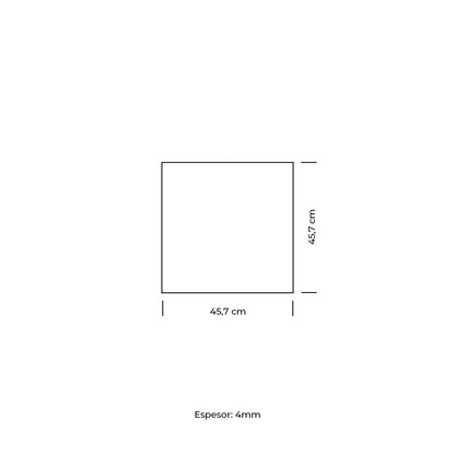 Vinilico Spc Travertino Piso y Muro 45 X 45 cm Blanco Cemento