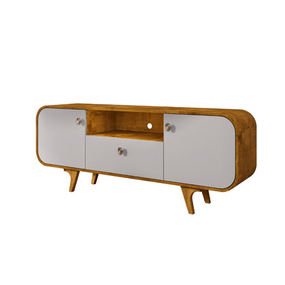 Rack Tv 55" Hoga Noronha Natural Blanco Invierno