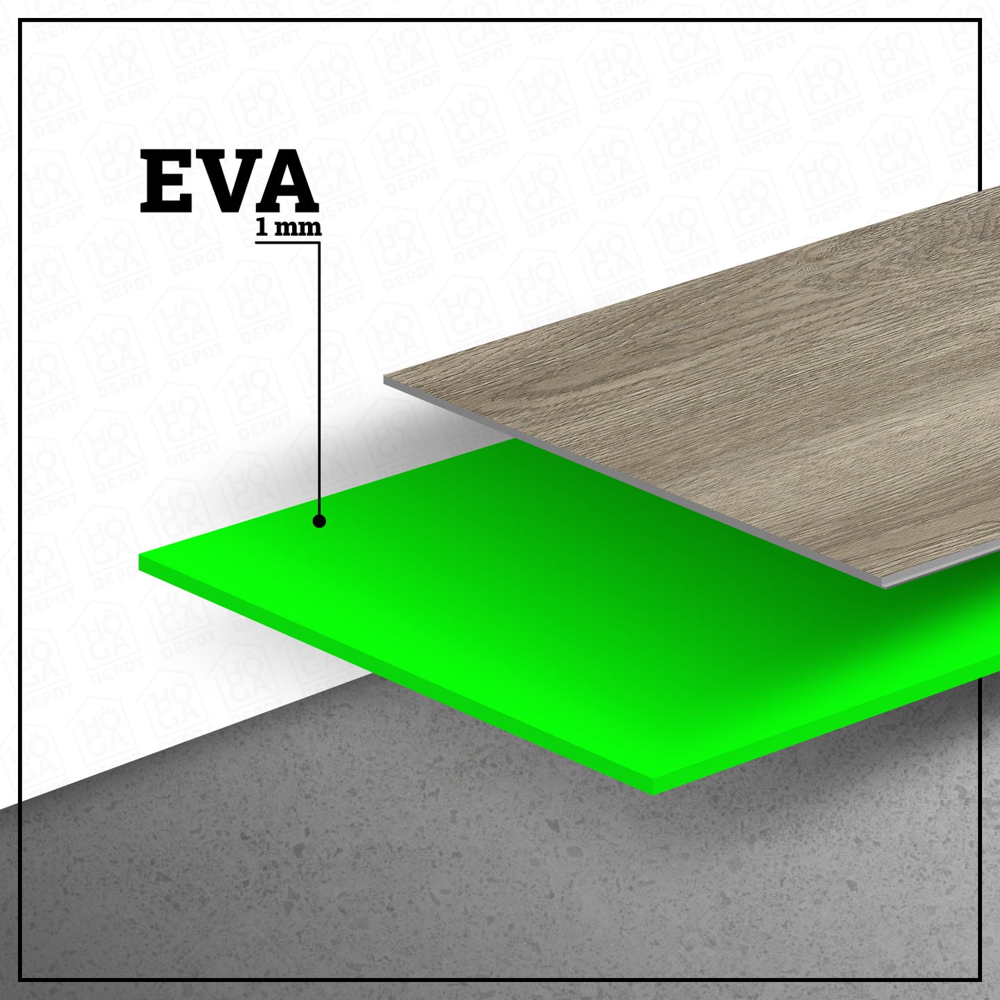 Piso Flotante Vinílico Spc Click 3.5+1mm Eva 2.23Mt2 Gris Oak