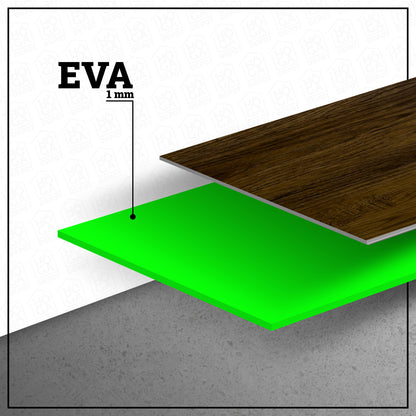 Piso Flotante Vinílico Spc Click 3.5+1mm Eva 2.23Mt2 Café