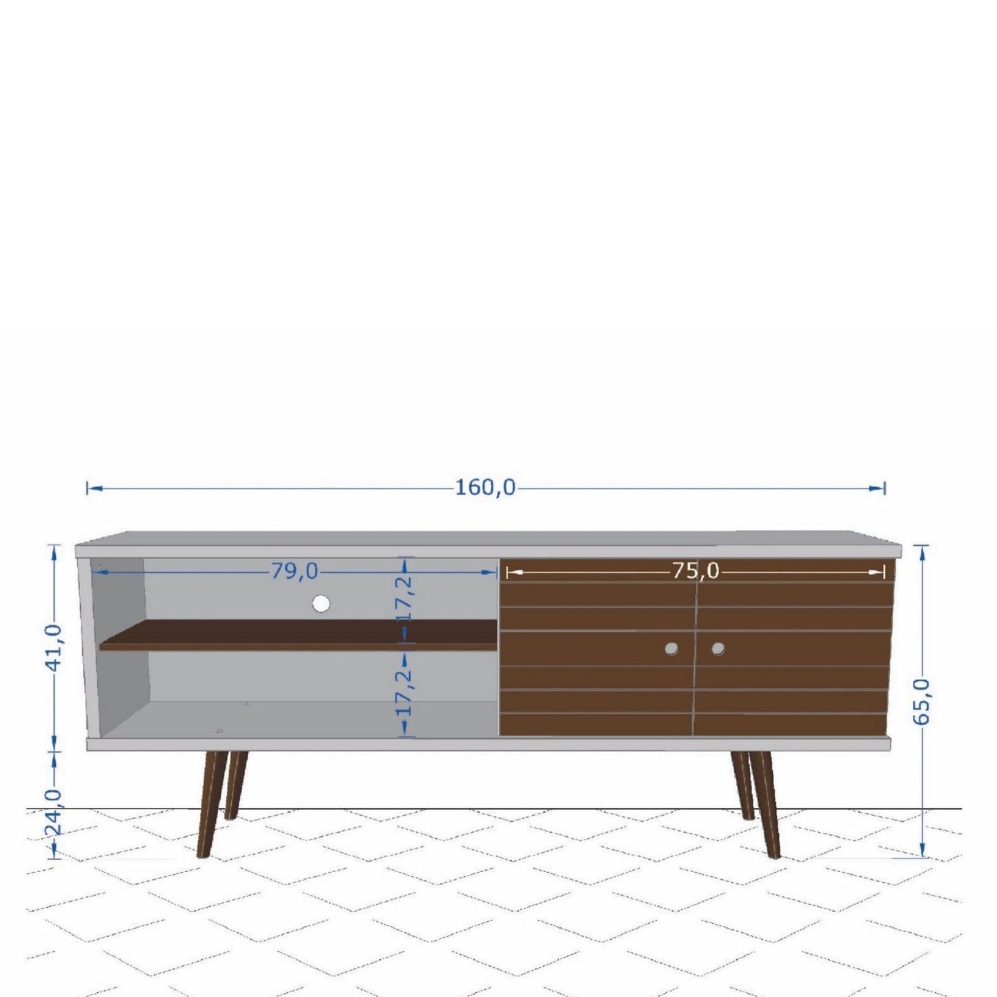 Rack Tv 70" Onix Blanco