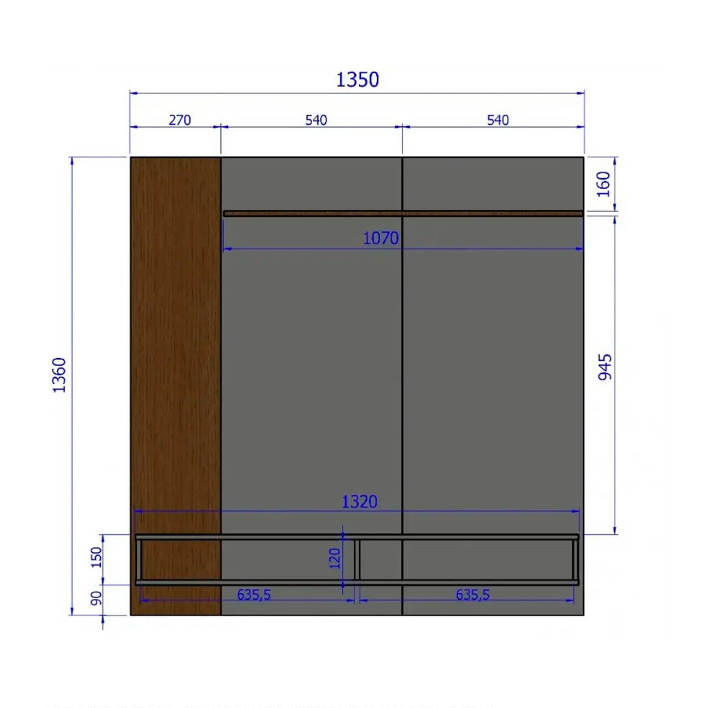 Panel Rack Tv 50 Oslo Negro Canela Ripado