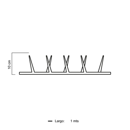 Pack 10 Punta Reja Tiburón M 10 Cm x Largo 1.00 Mts Galvanizada