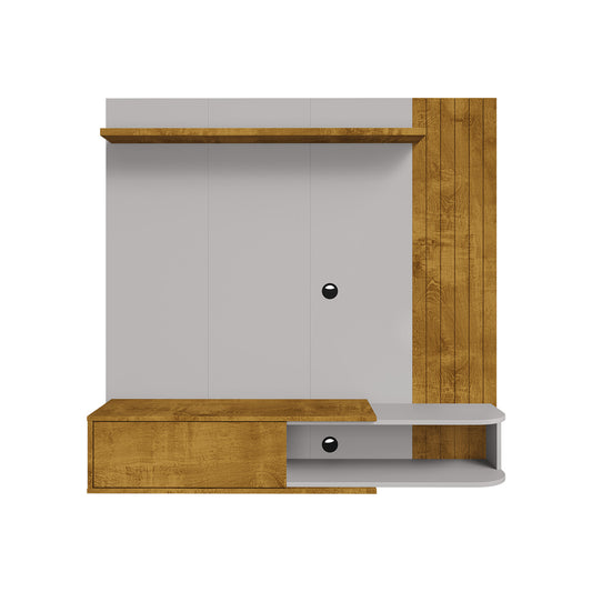 Panel Rack Tv 55" Hoga Paraty Natural Gris Claro