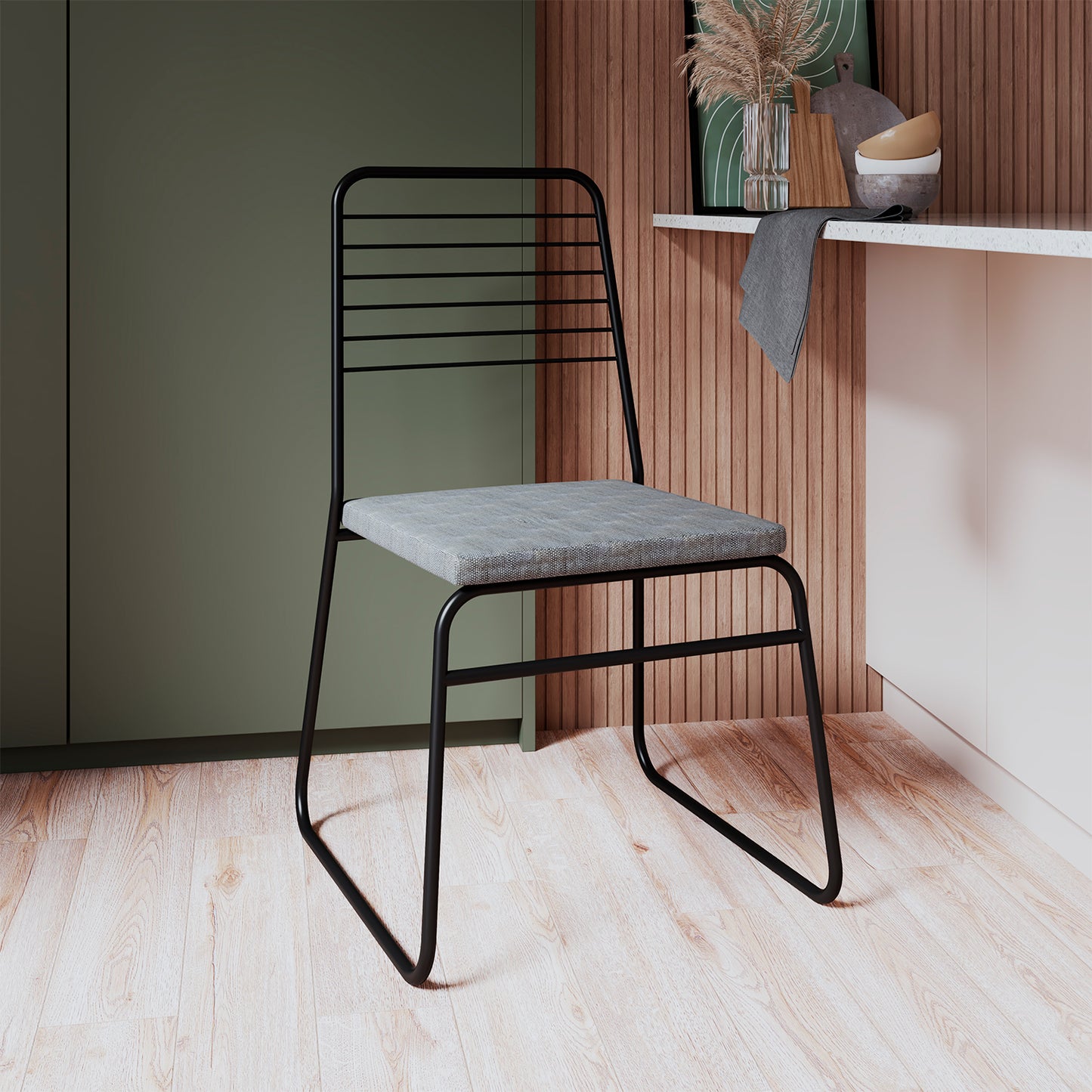 Silla Eiffel Negro Gris